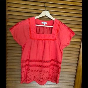 Madewell Eyelet Angelica Top Size XXSmall